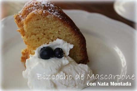 Bizcocho Cremoso de Mascarpone con Nata al Aroma de Vainilla.