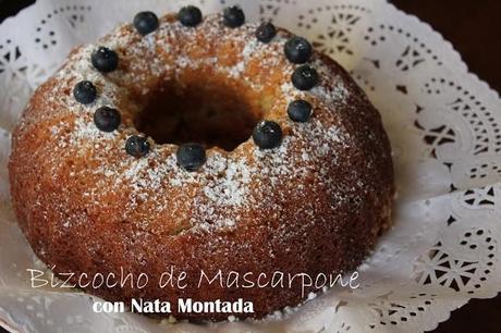 Bizcocho Cremoso de Mascarpone con Nata al Aroma de Vainilla.