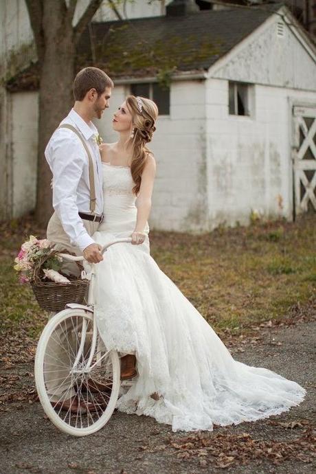 Pon una bicicleta vintage en la decoración de tu boda