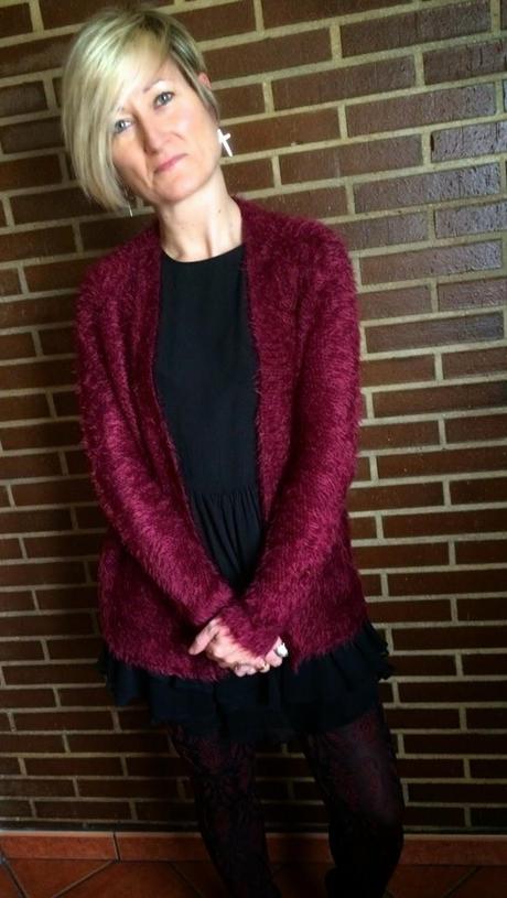 Burgundy & Black.