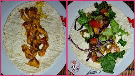 FAJITAS RELLENAS DE POLLO CON UN TOQUE PICANTE