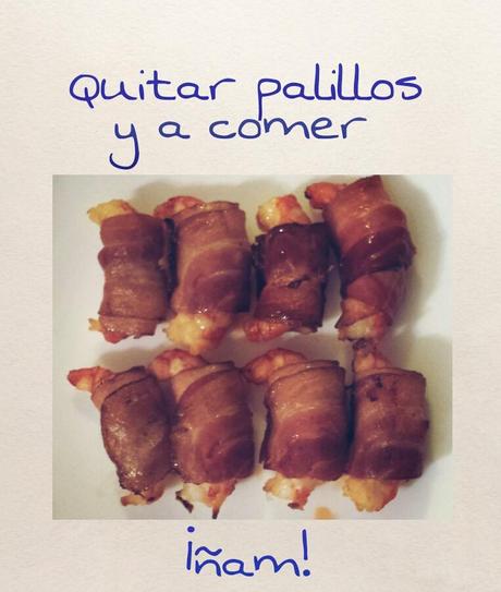 Receta: Gambas con bacon en el horno