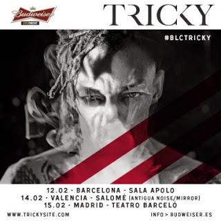 Tricky en febrero de 2015 en Barcelona, Valencia y Madrid