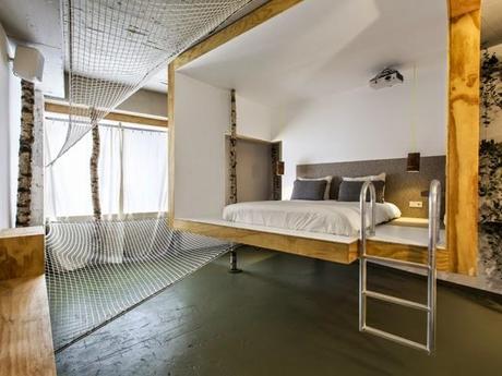 9 diseñadores participan en la creación de las habitaciones del hotel Volkshotel, Amsterdam.