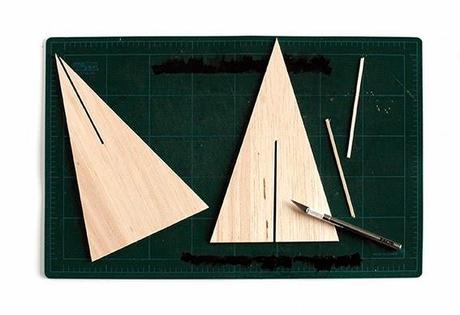 Diy pino de navidad de madera de okume o cartón6