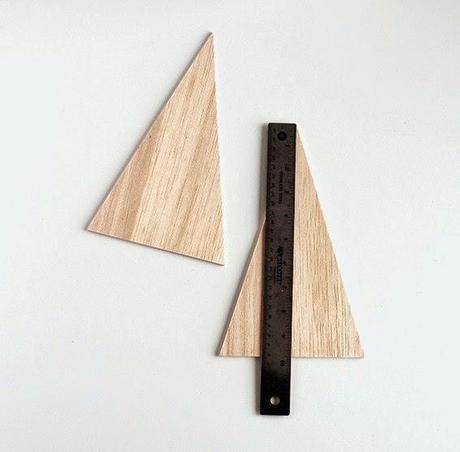 Diy pino de navidad de madera de okume o cartón5