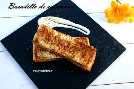 Bocadillo de calamares on my way con alioli