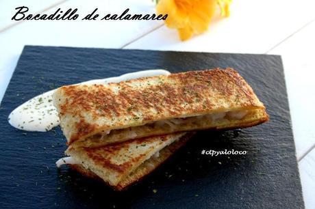 Bocadillo de calamares on my way con alioli