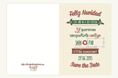 Save the date gratis de navidad