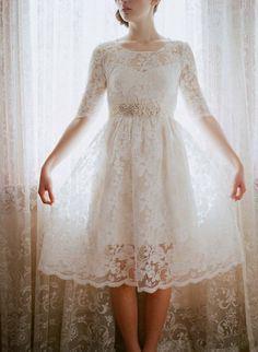 Vestido novia corto