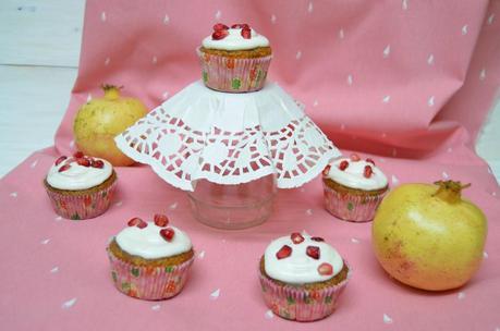 CUPCAKE DE QUESO Y GRANADA