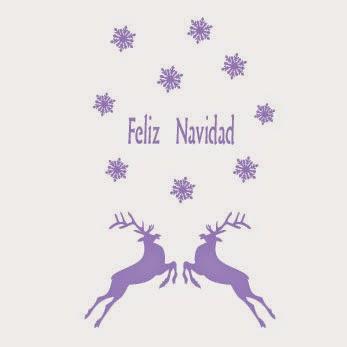 Tarjetas navideñas con stencils navideños Tarjetas navideñas con stencils navideños