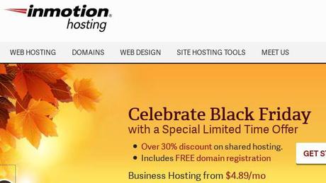 inmotionhosting shared hosting promocion blackfriday