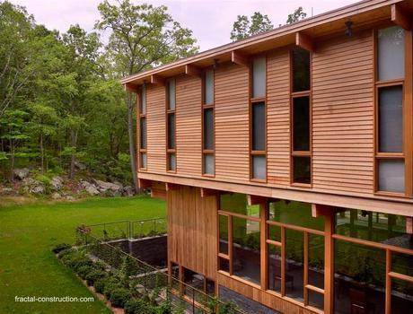 Casa de campo contemporánea de madera en Estados Unidos