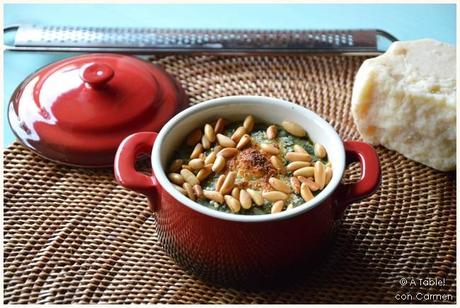 Espinacas a la Crema con Piñones