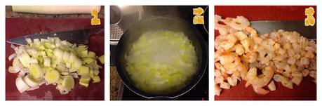 Viernes sabroso.... Hoy pastel de puerros y gambas