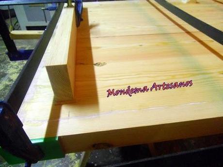 Preparando mesa de madera maciza de 4.50 mts