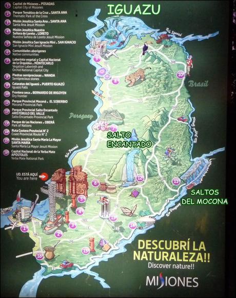 Itinerarios por la Selva Misionera (Argentina): Salto escondido, Moconá, Iguazú
