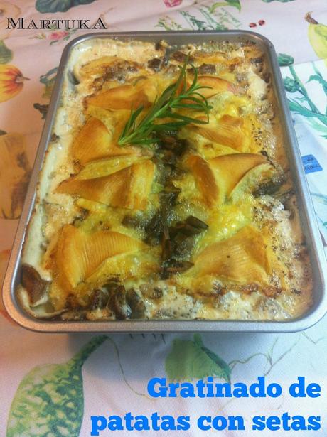 Gratinado De Patatas Con Setas Y Reblochon