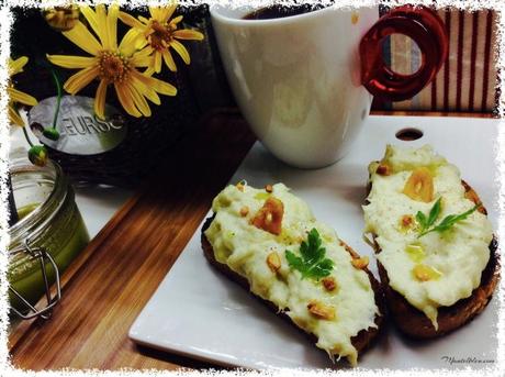 Tosta de brandada de bacalao. 1