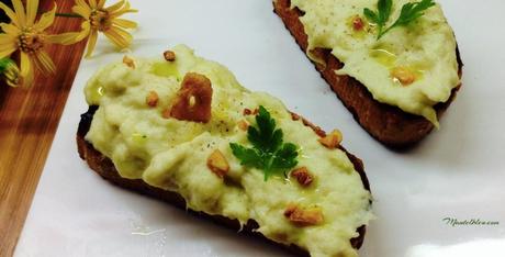 Tosta de crema de brandada de bacalao