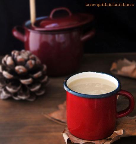 CREMA DE PATATA TRUFADA CON SETAS Y JAMON