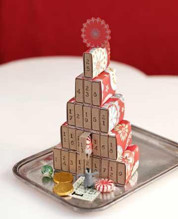 Calendarios de adviento reciclados