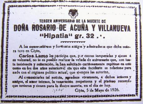 Rosario de Acuña y su relación con la Francmasonería