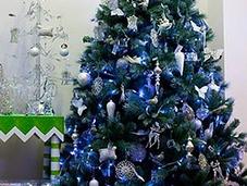 Arboles navidad azules morados