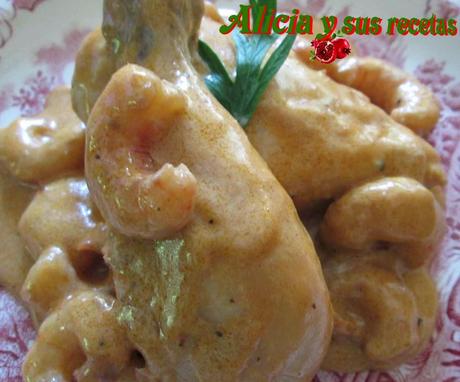 POLLO CON GAMBAS