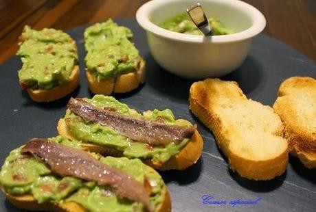 Guacamole con anchoas