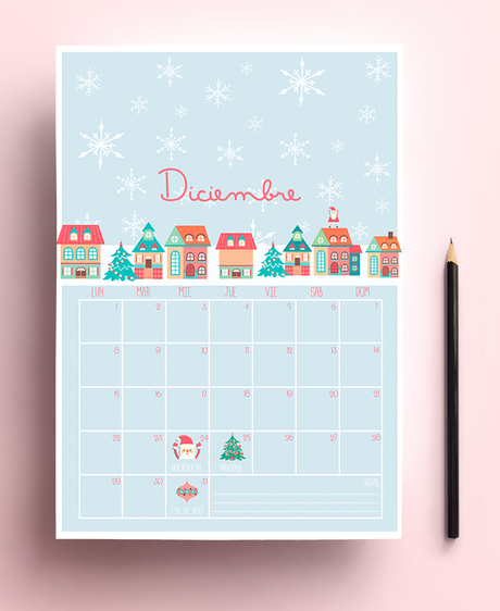 Freebie: Calendario de diciembre