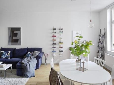 soluciones decoración pisos pequeños pisos nórdicos diáfanos estilo nórdico escandinavo diseño nórdico decoración gris y blanca decoración de interiores pequeños blog decoración nórdica aprovechar espacio pisos pequeños 49 m² funcionales y bien diseñados 