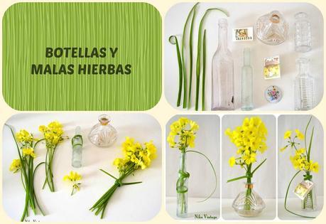 botellas, caja cristal, floreros de mesas, jarrones,copas, margaritas, rosas, centro flotante, botes metalicos, jarrars metalicas.