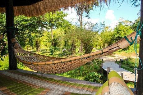 Obra de arte de la ingerniería con un bambú