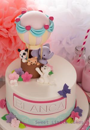 Tarta animales en globo
