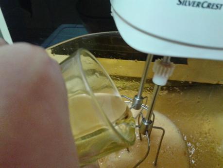 Gofres de caqui permison con pepitas de chocolate y azúcar perlado