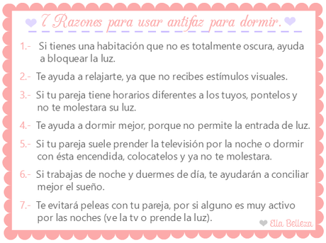 7 razones para usar antifaz para dormir