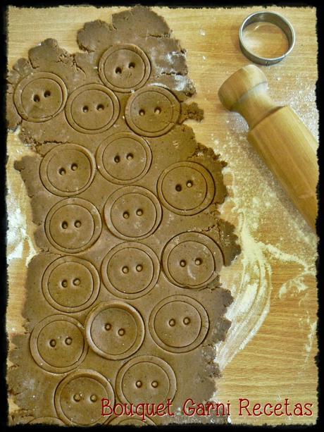Receta de Navidad. Botones de jengibre Receta de Navidad. Botones de jengibre