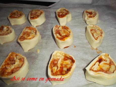 Caracolas de atún y queso Caracolas de atún y queso