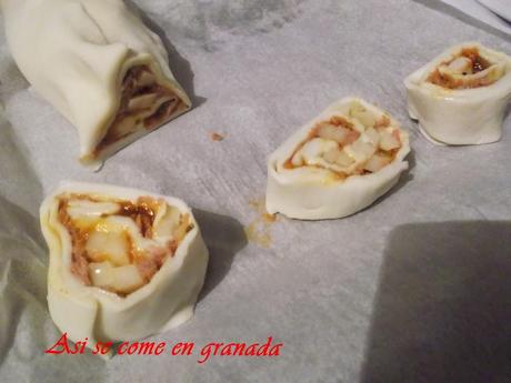 Caracolas de atún y queso Caracolas de atún y queso