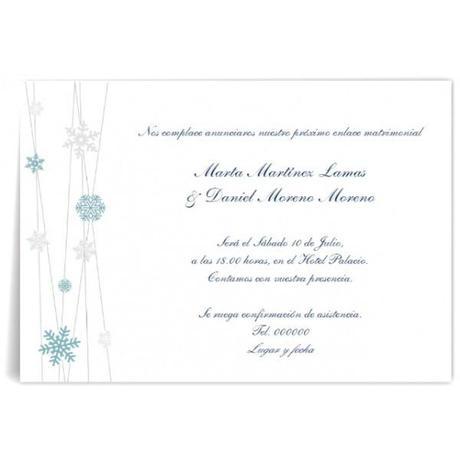 Bodas en diciembre Vasara Invitaciones