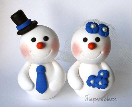 Snowman cake toppers