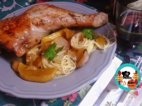 Pierna de pavo con jengibre