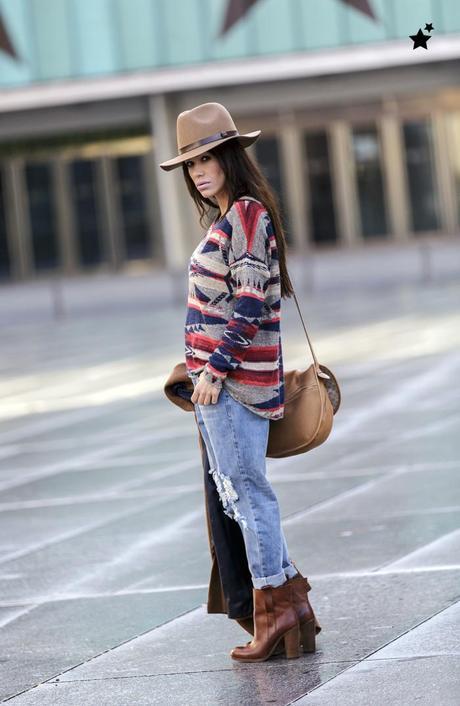 street style barbara crespo knit and boyfriend jeans the corner shop hake fashion blogger outfit blog de moda
