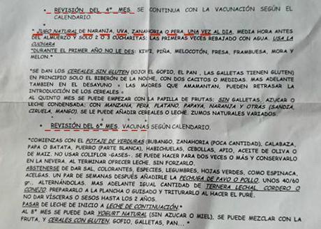 Primero zumo, luego cereales, verdura... Me hacen gracia las prohibiciones, según el sitio prohiben unas cosas u otras