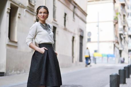 BARROQUE MIDI SKIRT