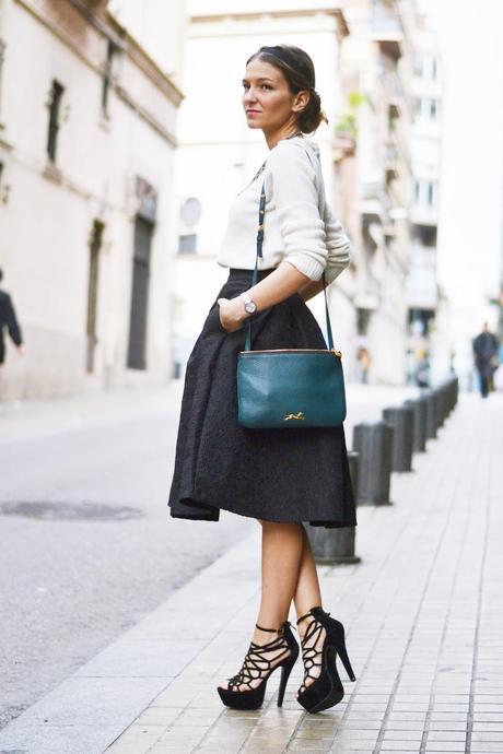 BARROQUE MIDI SKIRT