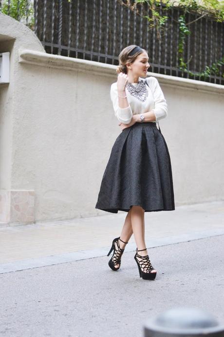 BARROQUE MIDI SKIRT