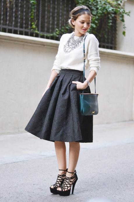 BARROQUE MIDI SKIRT